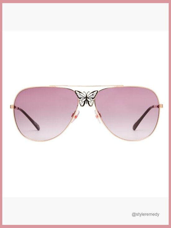 Metal Frame Aviator Sunglasses with UV Protection main image 5